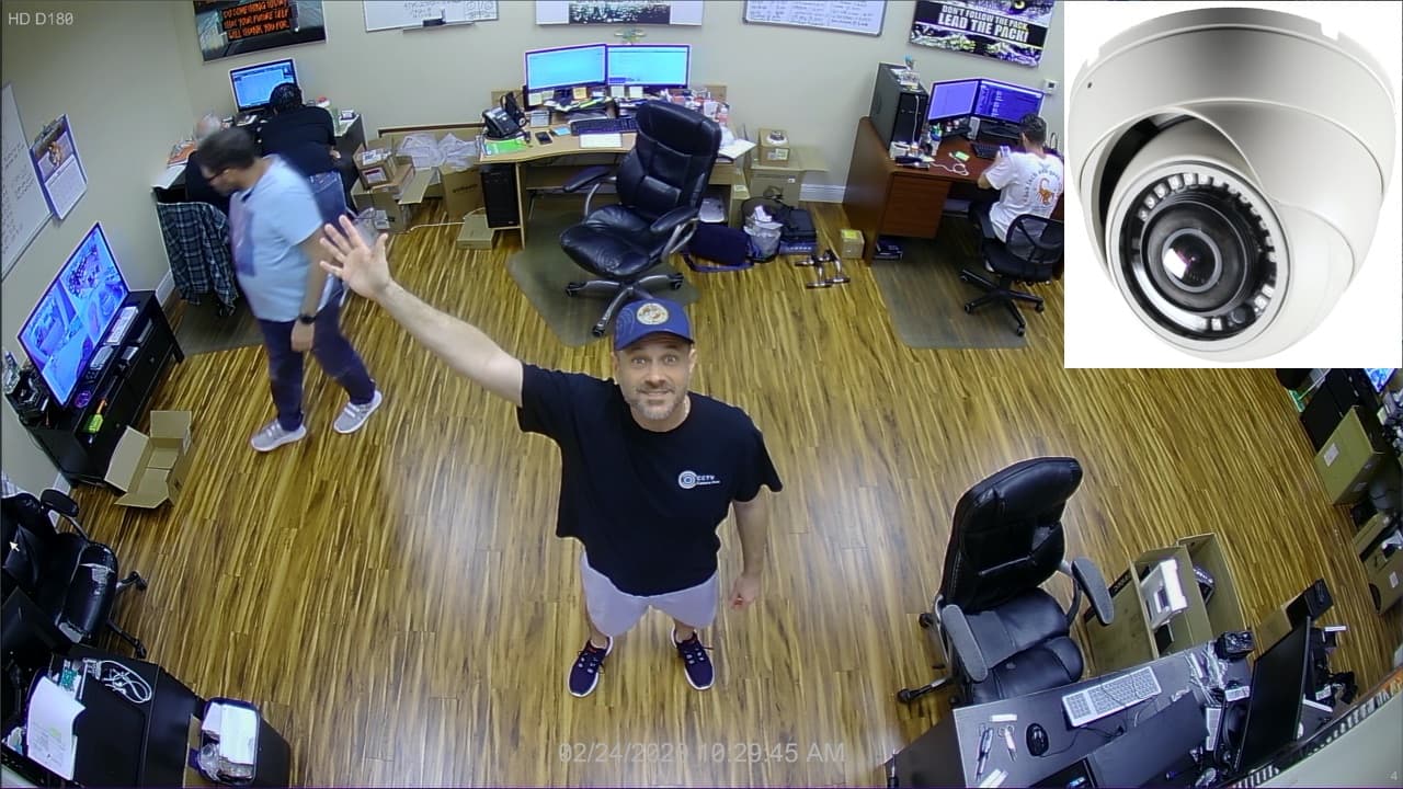 180 degree security camera dome