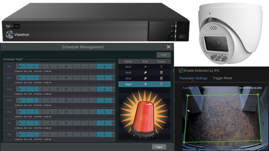 AI Security Camera Alarm Schedule