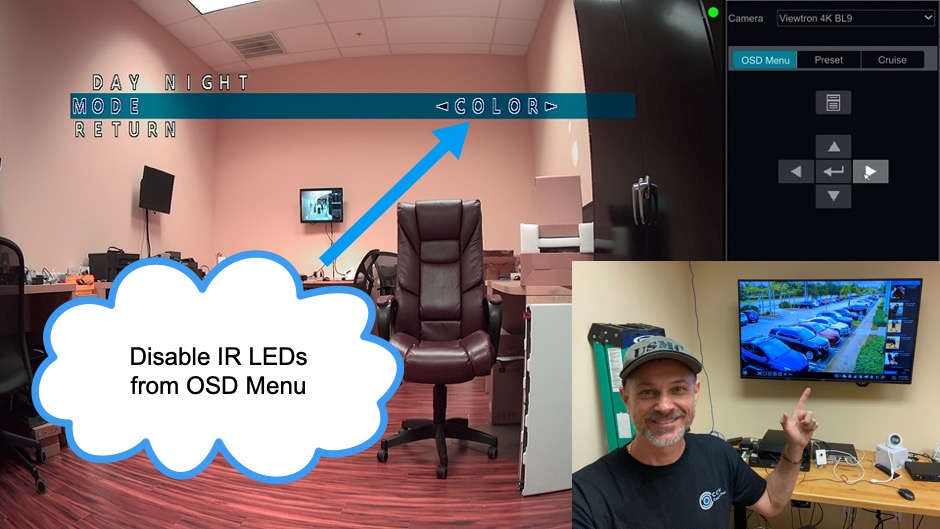 Disable Infrared LEDs BN Security Camera