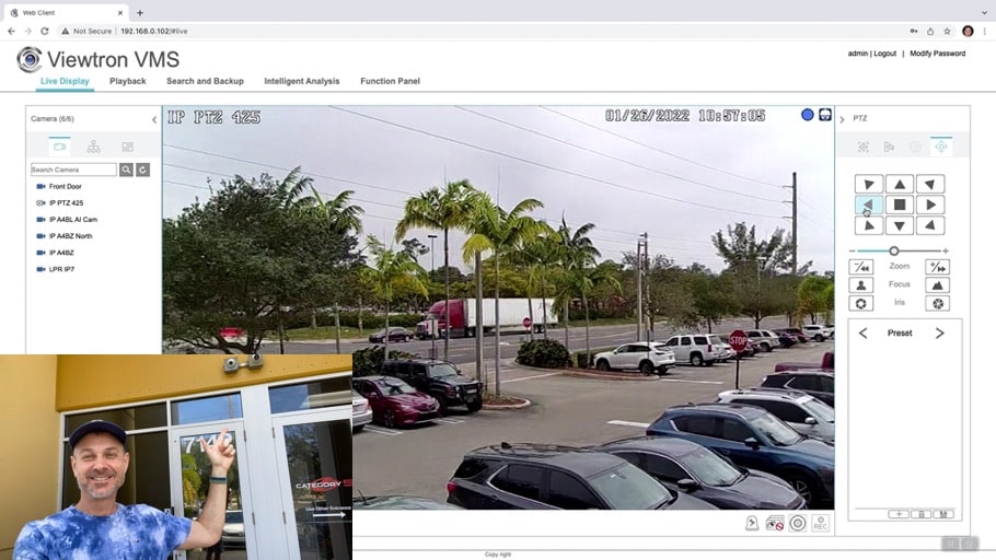 Security Camera Web Browser Access