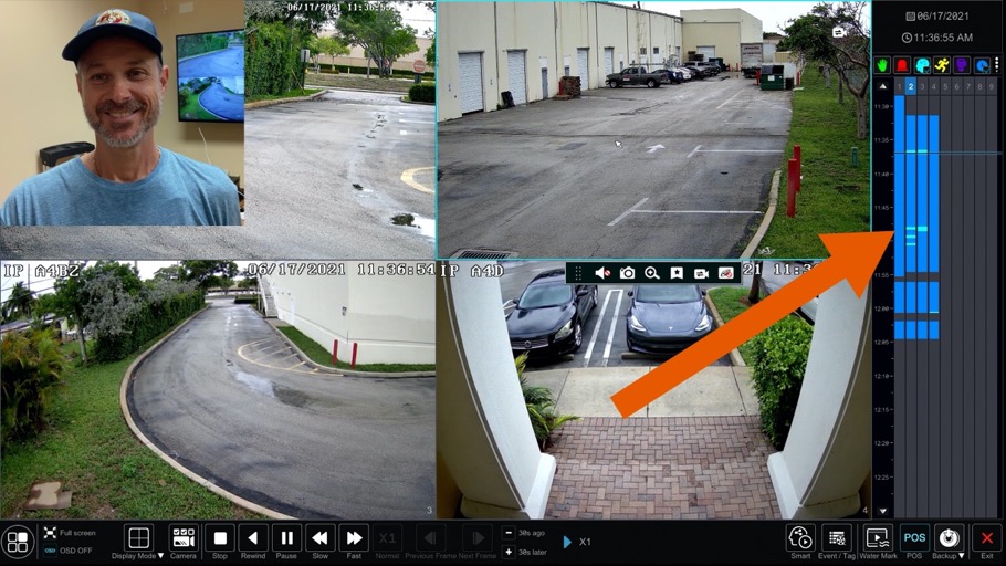 security camera DVR recording